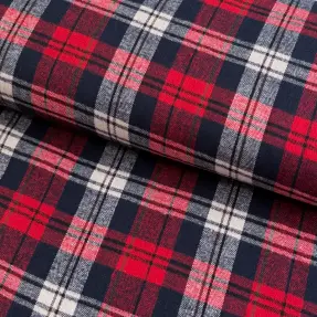 Scottish Check YARN DYED BRUSHED Atlas red