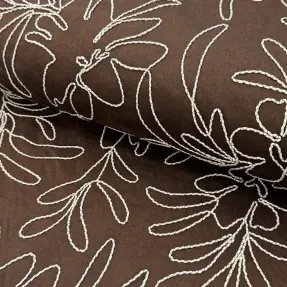 Semiš Tape flower dark brown