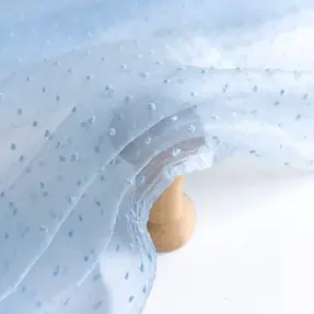 Tyl na TUTU DOTS light blue