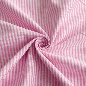 Ľan s bavlnou Stripe fuchsia