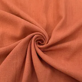 Viskóza s ľanom WASHED terracotta