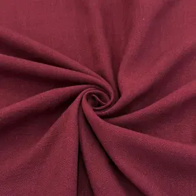 Viskóza s ľanom WASHED wine red