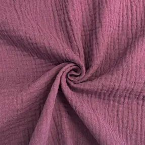Dvojitá gázovina/mušelín purple ORGANIC