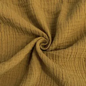Dvojitá gázovina/mušelín ochre ORGANIC
