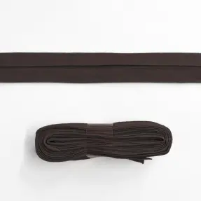 Lemovací prúžok bavlna - 3 m dark mocha