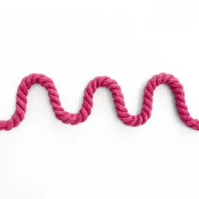 Bavlnená šnúra točená 8 mm fuchsia