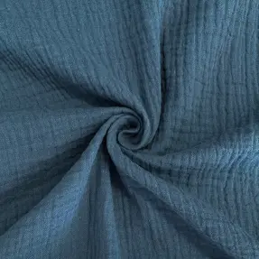 Dvojitá gázovina/mušelín indigo ORGANIC
